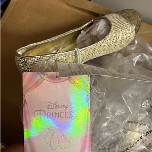 DISNEY PRINCESS SHINY GLITTER GOLD SHOES